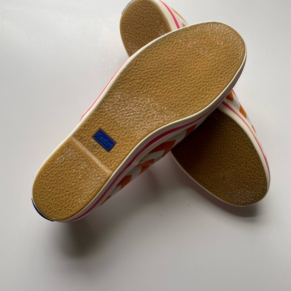 Kate Spade Orange and White Keds Ladies Size 7.5 - Picture 4 of 5